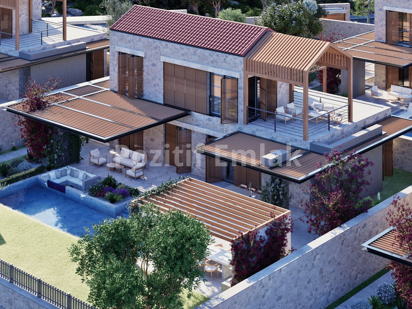 Bodrum Torba'da Müstakil Havuzlu Büyük Bahçeli Sıfır Lüks Villalar