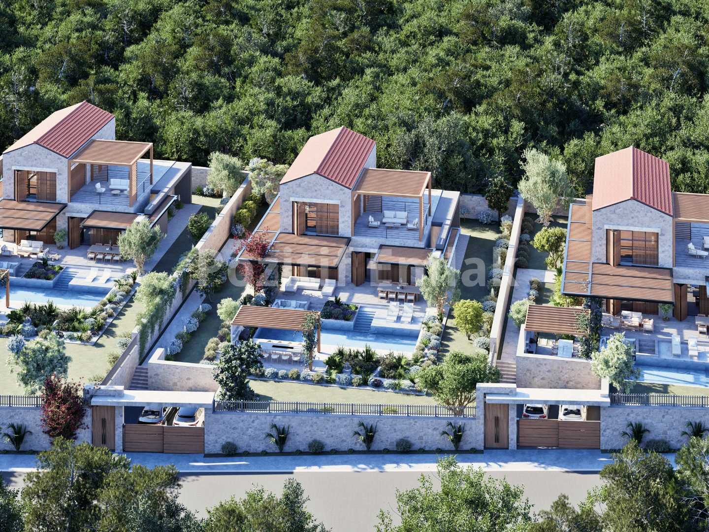 Bodrum Torba'da Müstakil Havuzlu Büyük Bahçeli Sıfır Lüks Villalar